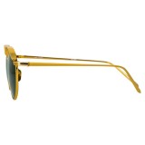 Linda Farrow - Occhiali da Sole Ovali 623 C5 - Oro Giallo - Linda Farrow Eyewear