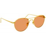 Linda Farrow - Occhiali da Sole Ovali 623 C4 - Oro Giallo - Linda Farrow Eyewear