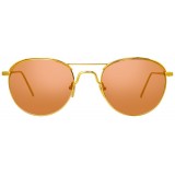 Linda Farrow - Occhiali da Sole Ovali 623 C4 - Oro Giallo - Linda Farrow Eyewear