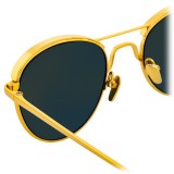 Linda Farrow - Occhiali da Sole Ovali 623 C5 - Oro Giallo - Linda Farrow Eyewear