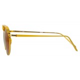 Linda Farrow - 623 C4 Oval Sunglasses - Yellow Gold - Linda Farrow Eyewear