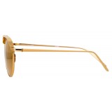 Linda Farrow - 623 C1 Oval Sunglasses - Yellow Gold - Linda Farrow Eyewear