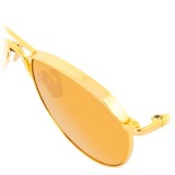Linda Farrow - Occhiali da Sole Ovali 623 C1 - Oro Giallo - Linda Farrow Eyewear
