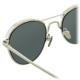 Linda Farrow - 623 C2 Oval Sunglasses - White Gold - Linda Farrow Eyewear