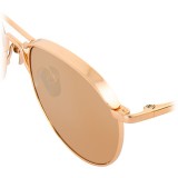 Linda Farrow - 623 C3 Oval Sunglasses - Rose Gold - Linda Farrow Eyewear