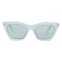 Emilio Pucci - Blue and Gold Cat-Eye Sunglasses - 46592167IU - Sunglasses - Emilio Pucci Eyewear