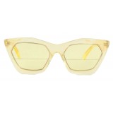 Emilio Pucci - Yellow and Gold Cat-Eye Sunglasses - 46592174OS - Sunglasses - Emilio Pucci Eyewear