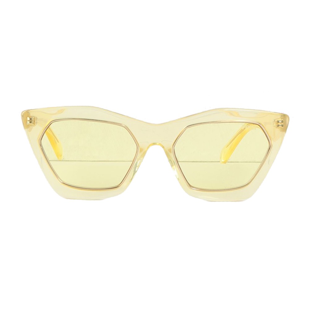 Emilio Pucci Filigree Acetate & Metal Cat-eye Sunglasses In Yellow