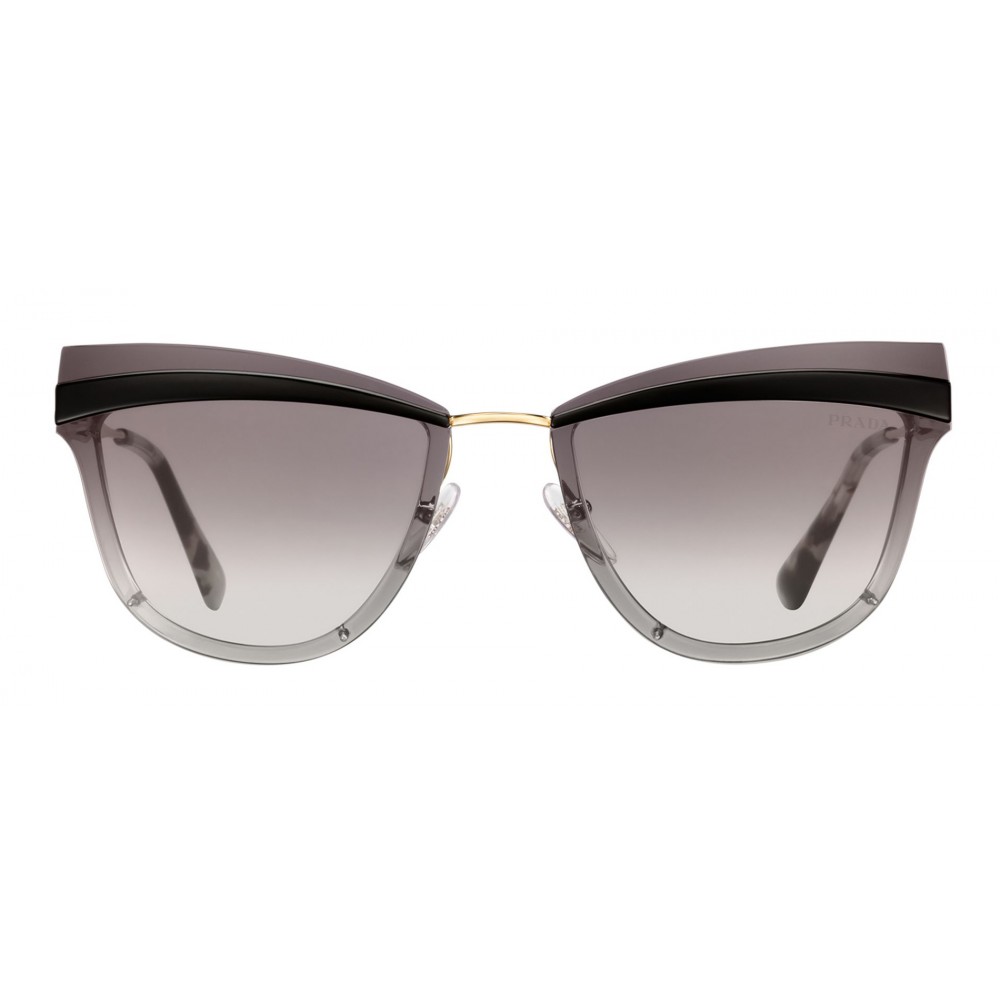 Prada - Prada Cinéma - Black & Pale Gold Cat Eye Sunglasses - Prada Cinéma  Collection - Sunglasses - Prada Eyewear - Avvenice