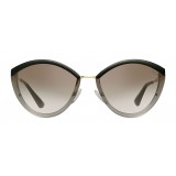 Prada - Prada Cinéma - Gray Crystal Oval Sunglasses - Prada Cinéma Collection - Sunglasses - Prada Eyewear