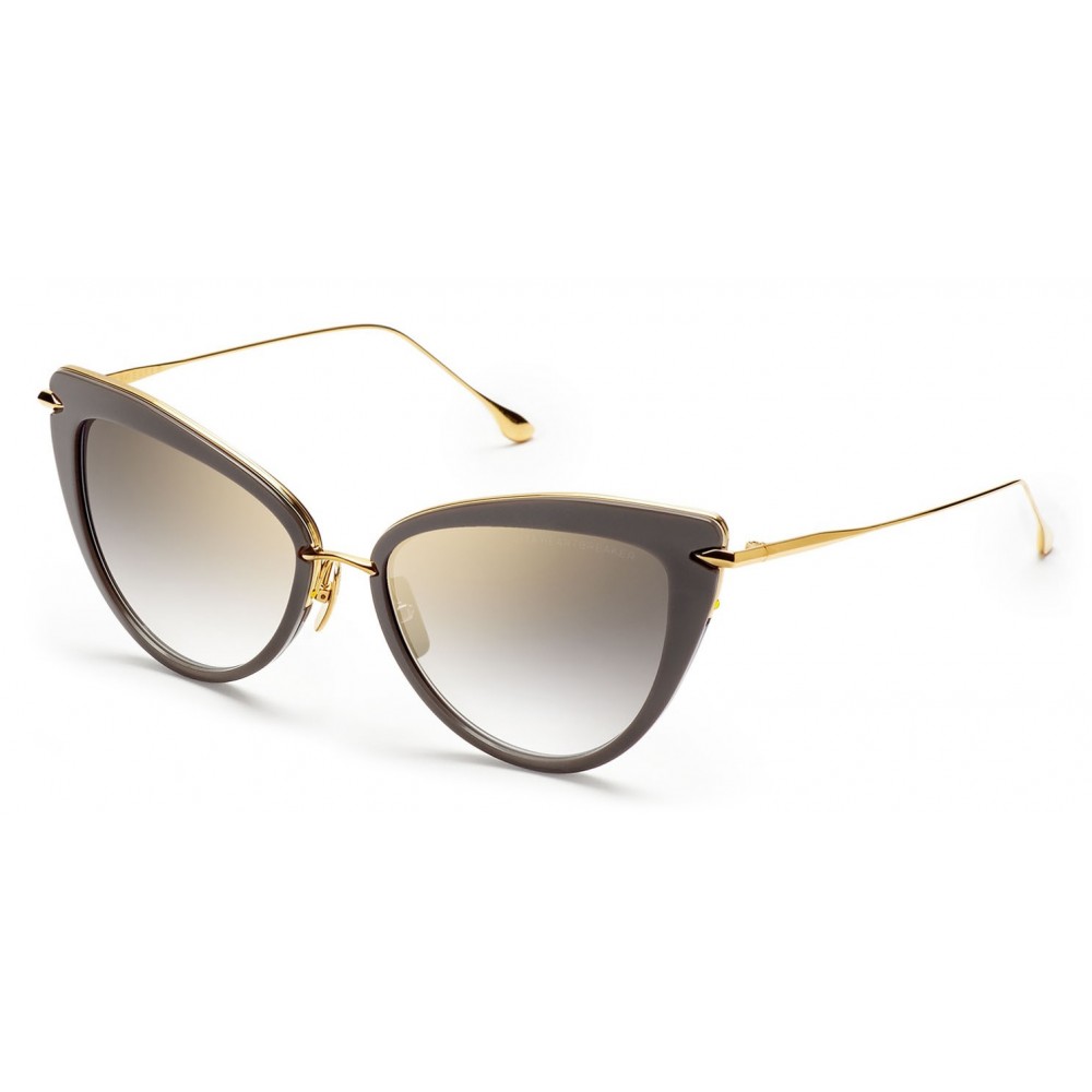 DITA HEARTBREAKER Sunglasses 22027-E-CLR-GLD Clear Gold Frame Silver Mirror Lens 
