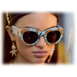 Versace - Occhiale da Sole Tribute Trésor de la Mer - Stampa Trésor de la Mer - Occhiali da Sole - Versace Eyewear