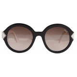 Emilio Pucci - Black Round Sunglasses - 46549546RU - Sunglasses - Emilio Pucci Eyewear