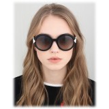 Emilio Pucci - Black Round Sunglasses - 46549546RU - Sunglasses - Emilio Pucci Eyewear