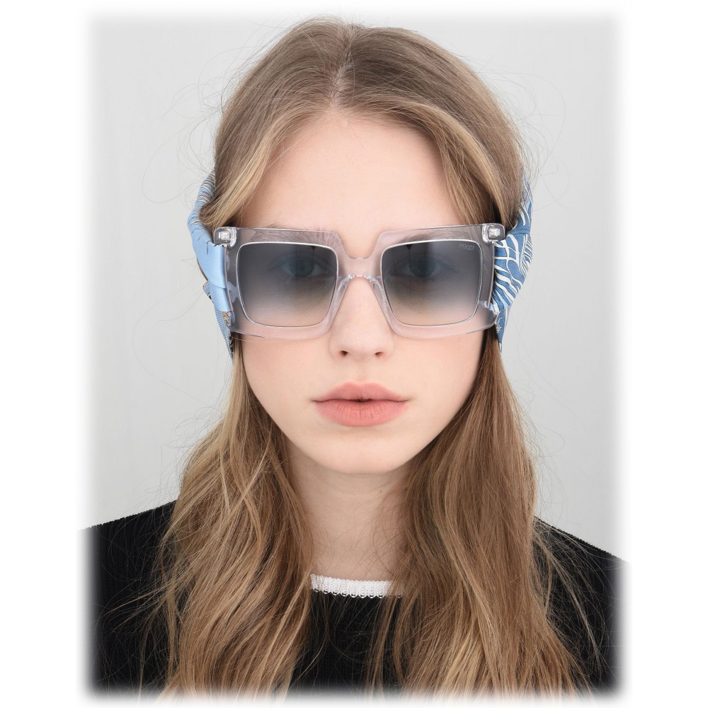 transparent square sunglasses