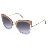 Emilio Pucci - Red and Blue Cat-Eye Sunglasses - 46549558OA - Sunglasses - Emilio Pucci Eyewear