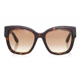 Jimmy Choo - Roxie - Dark Havana Oversized Sunglasses with Star Detailing - Sunglasses - Jimmy Choo Eyewear