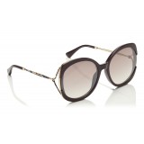 Jimmy Choo - Lila - Plum Square Frame Sunglasses - Sunglasses - Jimmy Choo Eyewear