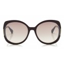 Jimmy Choo - Lila - Plum Square Frame Sunglasses - Sunglasses - Jimmy Choo Eyewear