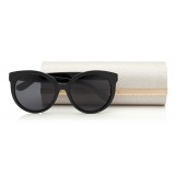 Jimmy Choo - Astar - Black Oversized Sunglasses with Star Stud Detailing - Sunglasses - Jimmy Choo Eyewear