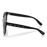Jimmy Choo - Astar - Black Oversized Sunglasses with Star Stud Detailing - Sunglasses - Jimmy Choo Eyewear