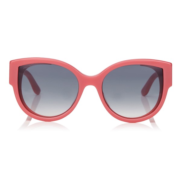 Jimmy Choo - Pollie - Pink Cat-Eye Sunglasses with Star Detailing ...