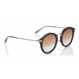 Jimmy Choo - Bobby - Black Pearl Round Frame Sunglasses with Perforated Stars - Jimmy Choo Eyewear