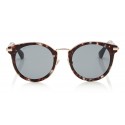 Jimmy Choo - Raffy - Occhiali da Sole con Montatura Rotonda Havana e Verdi - Jimmy Choo Eyewear