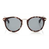 Jimmy Choo - Raffy - Occhiali da Sole con Montatura Rotonda Havana e Verdi - Jimmy Choo Eyewear