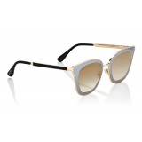 Jimmy Choo - Lory - Black and Gold Cat-Eye Sunglasses with Mirror Lenses - Sunglasses - Jimmy Choo Eyewear