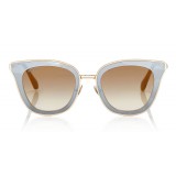 Jimmy Choo - Lory - Occhiali da Sole Cat-Eye Neri e Dorati con Lenti a Specchio - Occhiali da Sole - Jimmy Choo Eyewear