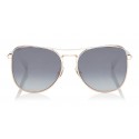 Jimmy Choo - Sheena - Occhiali da Sole Aviator in Metallo Color Rame Dorato - Jimmy Choo Eyewear