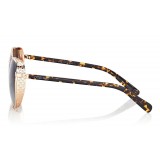 Jimmy Choo - Sheena - Occhiali da Sole Aviator in Metallo Color Rame Dorato - Jimmy Choo Eyewear