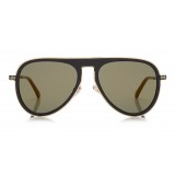 Jimmy Choo - Carl - Black Aviator Sunglasses with Gold Mirror Lenses - Jimmy Choo Eyewear