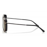 Jimmy Choo - Carl - Black Aviator Sunglasses with Gold Mirror Lenses - Jimmy Choo Eyewear