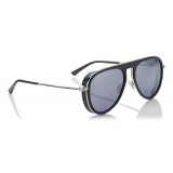 Jimmy Choo - Carl - Blue Aviator Sunglasses with Light Grey Mirror Lenses - Jimmy Choo Eyewear
