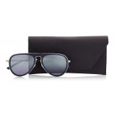 Jimmy Choo - Carl - Occhiali da Sole Aviator Blu con Lenti a Specchio Grigio Chiaro - Jimmy Choo Eyewear