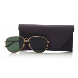 Jimmy Choo - Fin - Occhiali da Sole Aviator in Metallo Nero e Oro - Jimmy Choo Eyewear