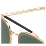 Jimmy Choo - Fin - Occhiali da Sole Aviator in Metallo Nero e Oro - Jimmy Choo Eyewear