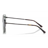 Jimmy Choo - Dan - Dark Ruthenium Square Frame Sunglasses with Green Lenses - Jimmy Choo Eyewear