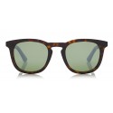 Jimmy Choo - Ben - Dark Havana Wayfare Sunglasses with Green Mirror Lenses - Jimmy Choo Eyewear