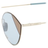 Fendi - Cut-Eye - Gold Cat-Eye Sunglasses - Sunglasses - Fendi Eyewear