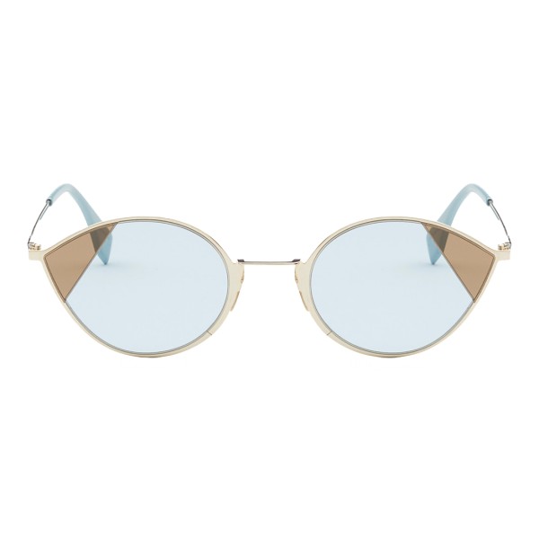 Fendi - Cut-Eye - Gold Cat-Eye Sunglasses - Sunglasses - Fendi Eyewear