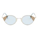 Fendi - Cut-Eye - Gold Cat-Eye Sunglasses - Sunglasses - Fendi Eyewear