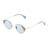 Fendi - Cut-Eye - Gold Cat-Eye Sunglasses - Sunglasses - Fendi Eyewear