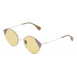 Fendi - Cut-Eye - Silver Cat-Eye Tulip Sunglasses - AI18 Fashion Show - Sunglasses - Fendi Eyewear