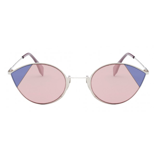 Fendi - Cut-Eye - Pink & Blue Cat-Eye Sunglasses - Sunglasses - Fendi Eyewear