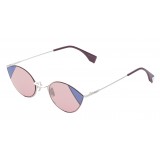 Fendi - Cut-Eye - Occhiali da Sole Cat-Eye Color Rosa e Blu - Occhiali da Sole - Fendi Eyewear