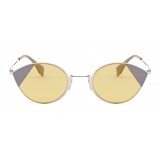 Fendi - Cut-Eye - Silver Cat-Eye Sunglasses - Sunglasses - Fendi Eyewear