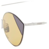 Fendi - Cut-Eye - Silver Cat-Eye Sunglasses - Sunglasses - Fendi Eyewear